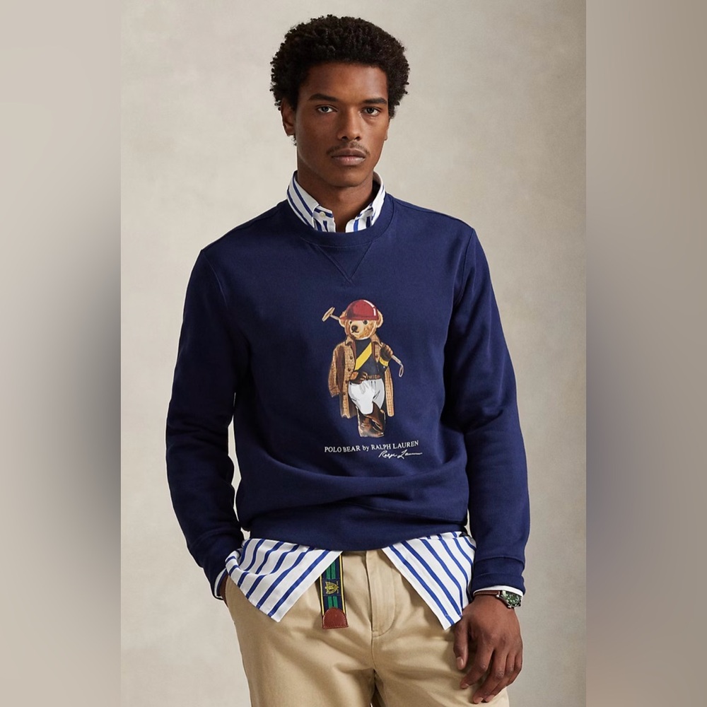 NWT Polo Ralph Lauren Men’s Polo Bear Crewneck Sweatshirt. “Newport Navy”, 2XL